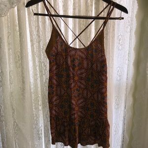 New Melrose and Market long rayon ruffled cami